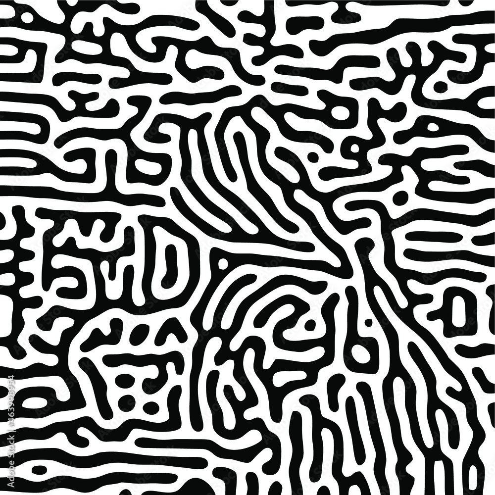 Turing Pattern Seamless Black Background Turing Pattern Seamless Black Background