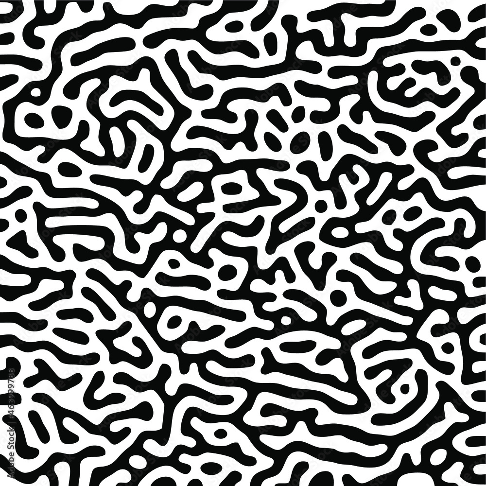 Turing Pattern Seamless Black Background Turing Pattern Seamless Black Background