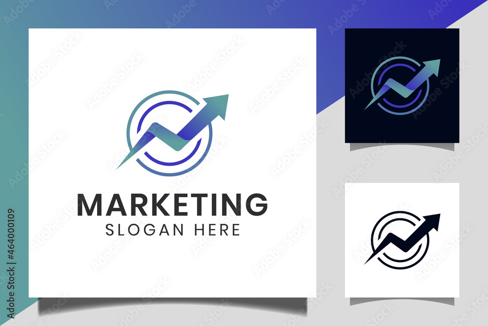 Circle shape letter n with statistics arrow upper or growth icon for business start up, marketing logo template Circle shape letter n with statistics arrow upper or growth icon for business start up, marketing logo template