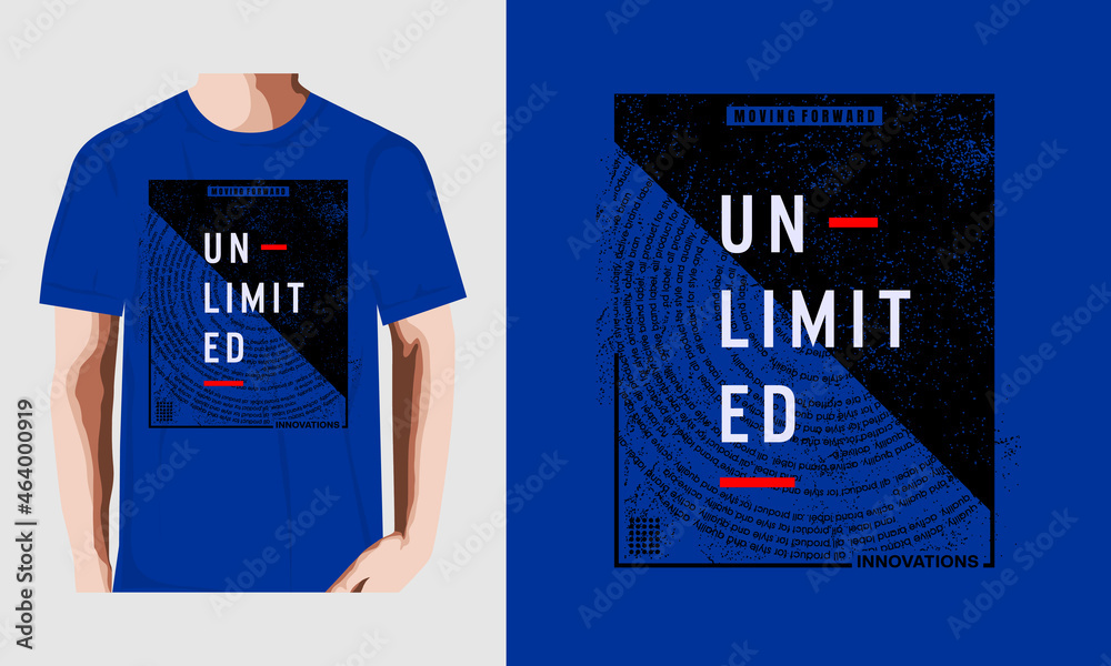 unlimited editions, stylish typography slogan.Vector illustration for print tee shirt and more