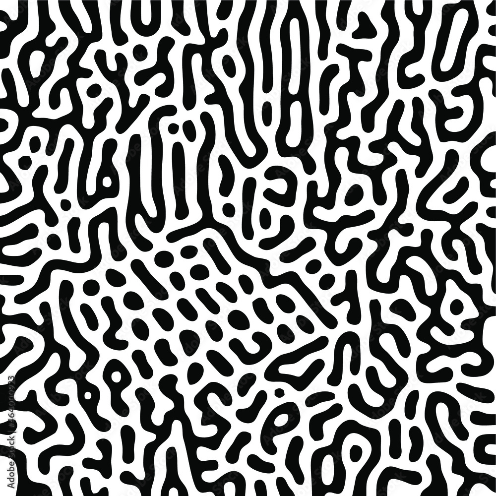 Turing Pattern Seamless Black Background Turing Pattern Seamless Black Background