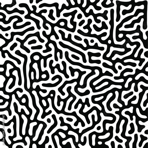 Turing Pattern Seamless Black Background