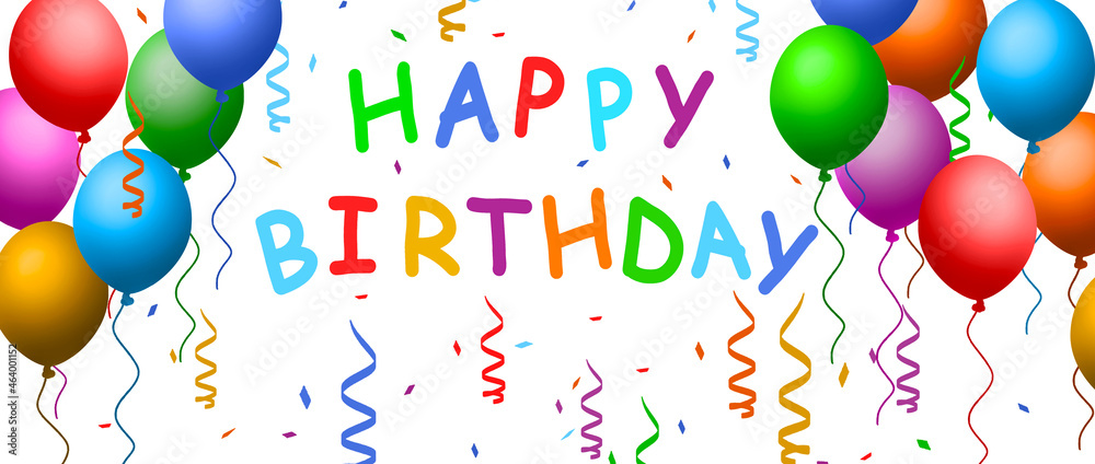 Happy Birthday Balloons , space for text
Happy Birthday Balloons , space for text