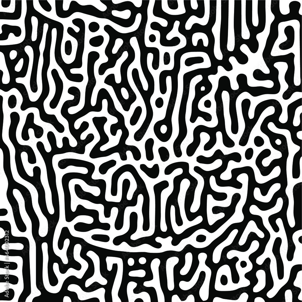 Turing Pattern Seamless Black Background Turing Pattern Seamless Black Background
