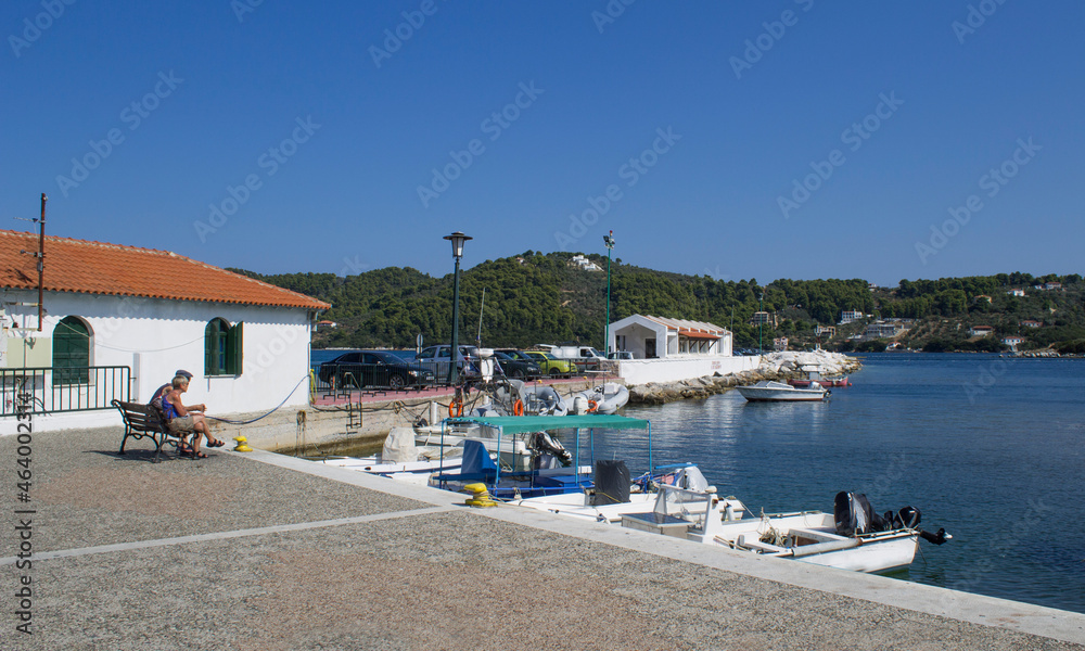 Skiathos town on an island Skiathos in Greece