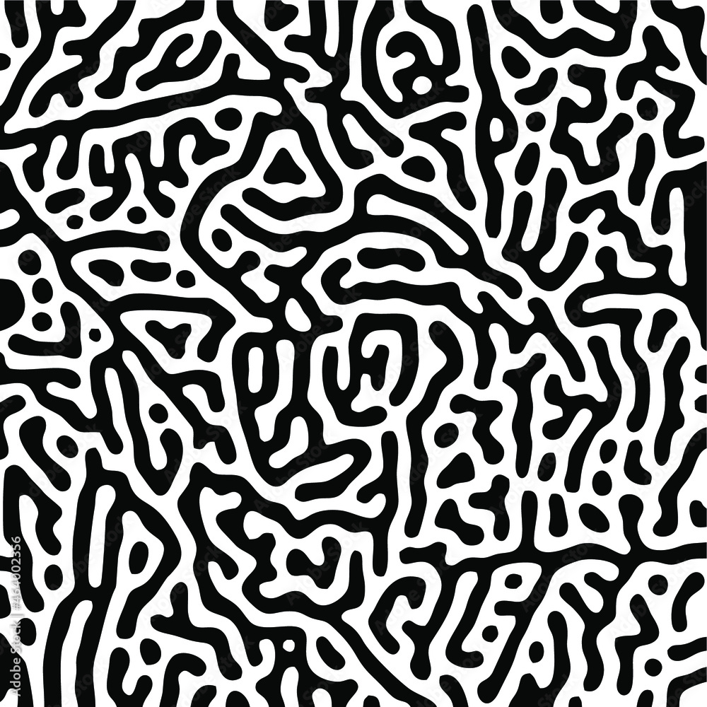 Turing Pattern Seamless Black Background Turing Pattern Seamless Black Background