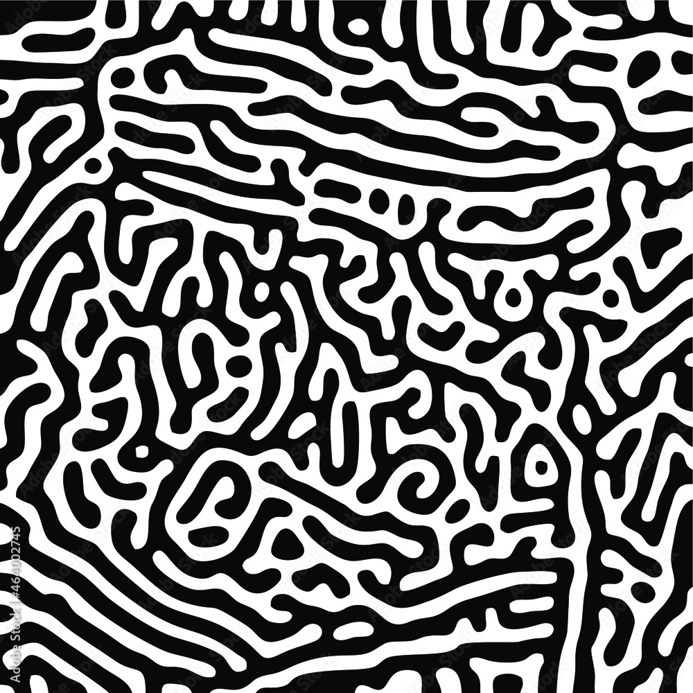 Turing Pattern Seamless Black Background Turing Pattern Seamless Black Background