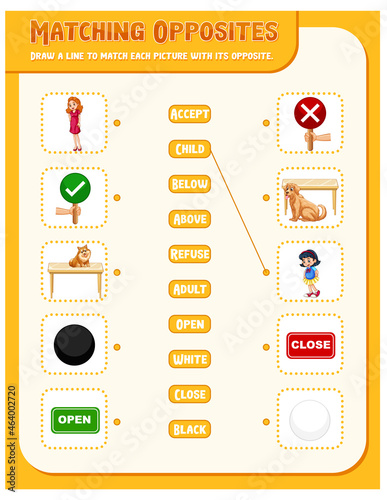 Matching words to pictures worksheet template