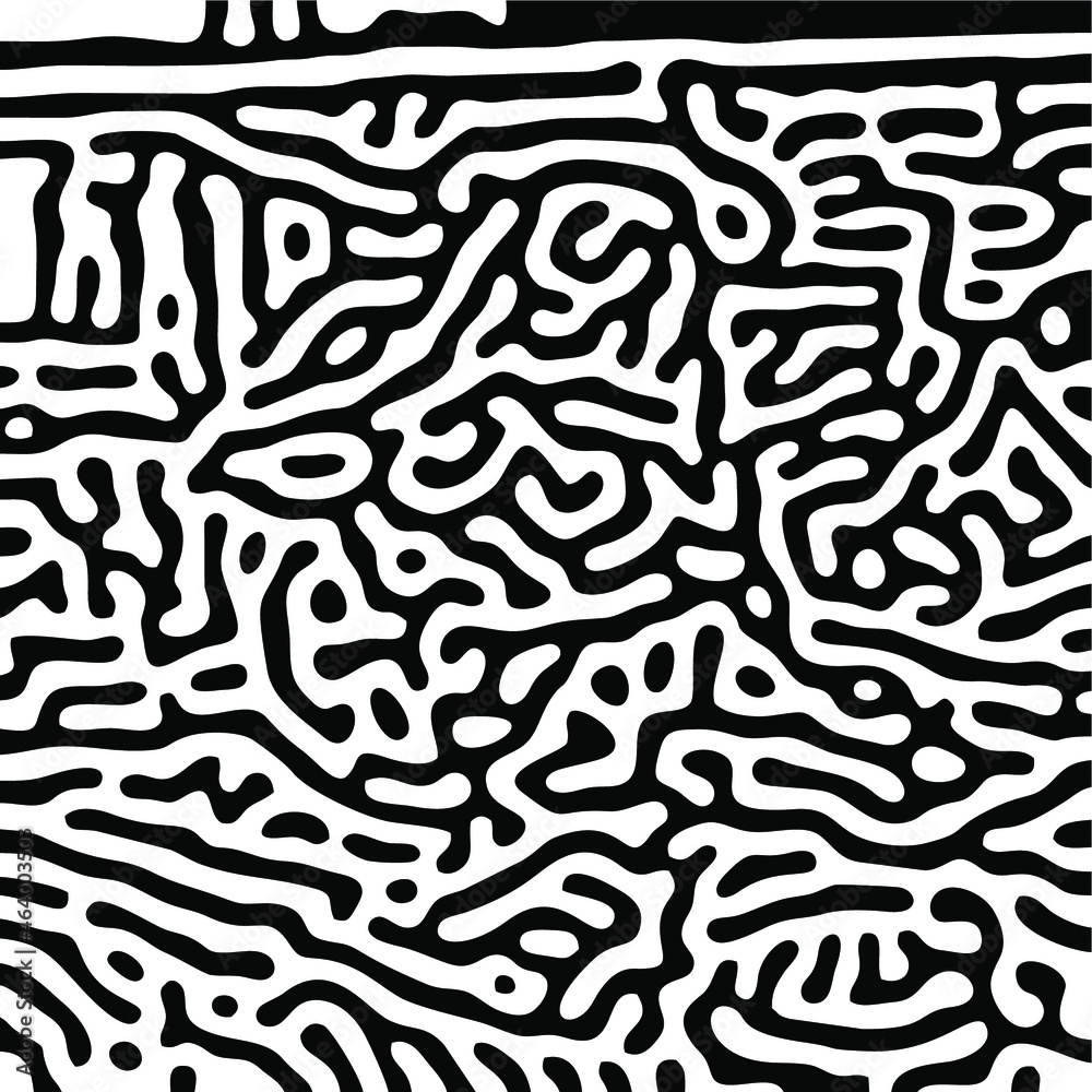 Turing Pattern Seamless Black Background Turing Pattern Seamless Black Background