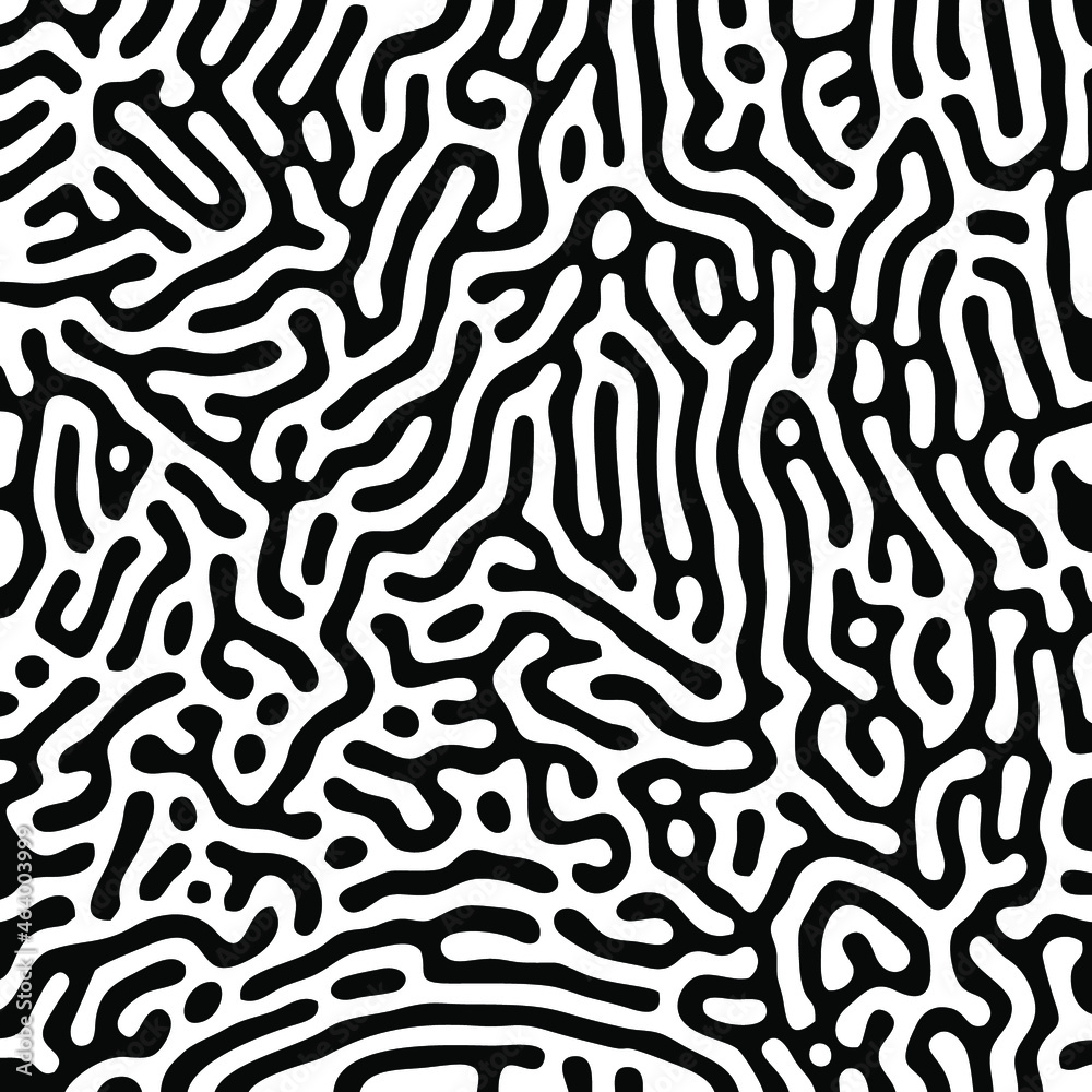 Turing Pattern Seamless Black Background Turing Pattern Seamless Black Background