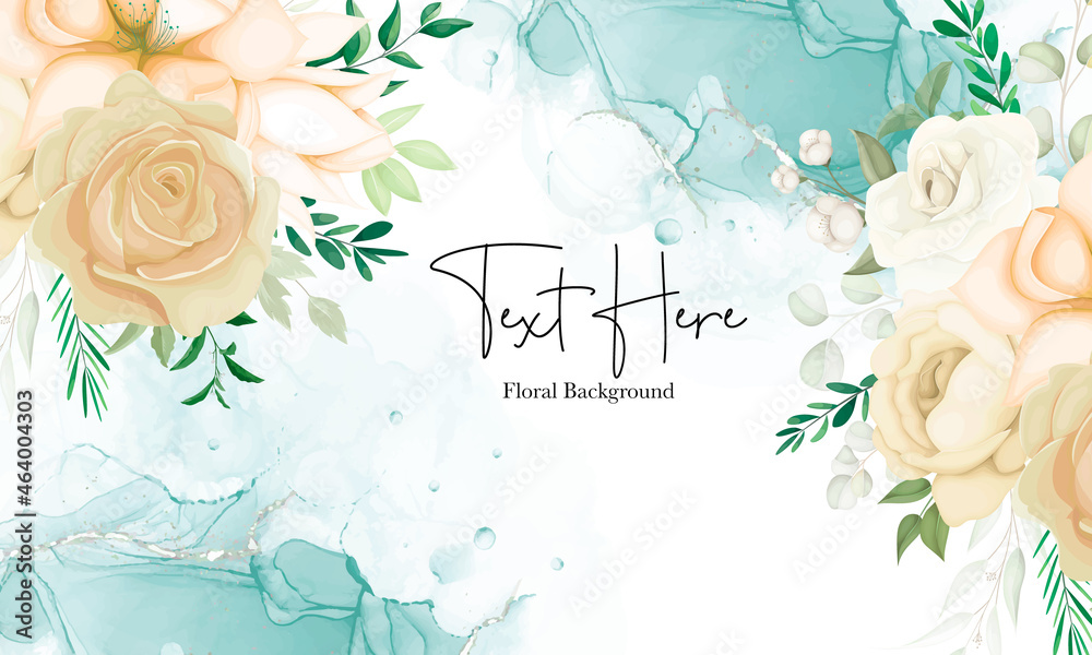 beautiful hand drawing soft floral background