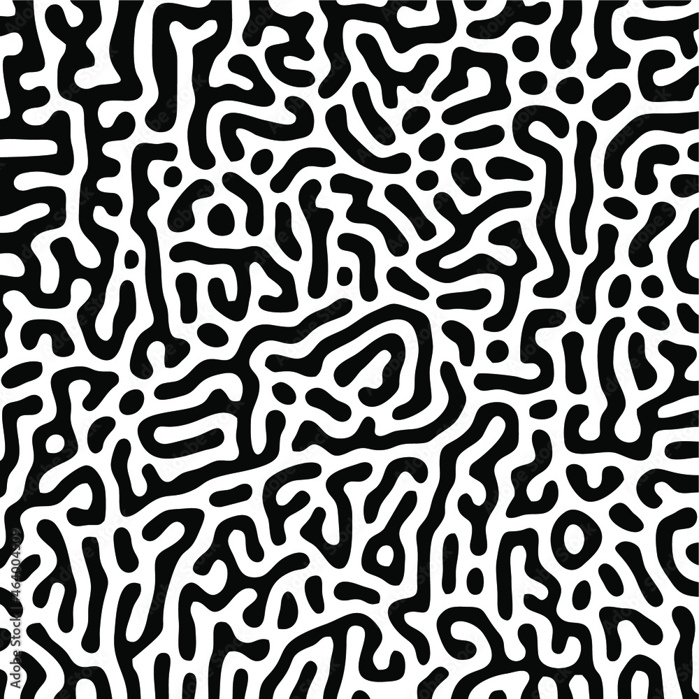Turing Pattern Seamless Black Background Turing Pattern Seamless Black Background