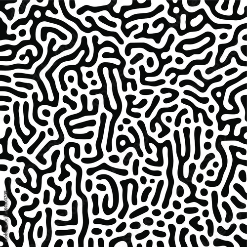 Turing Pattern Seamless Black Background