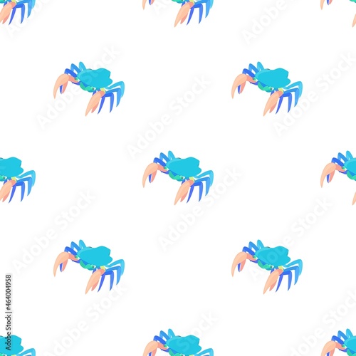 Cancer with large claws pattern seamless background texture repeat wallpaper geometric vector