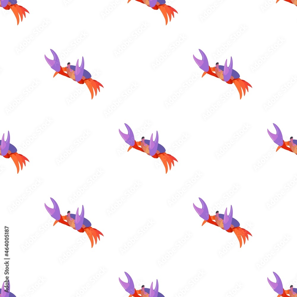 River crab pattern seamless background texture repeat wallpaper geometric vector