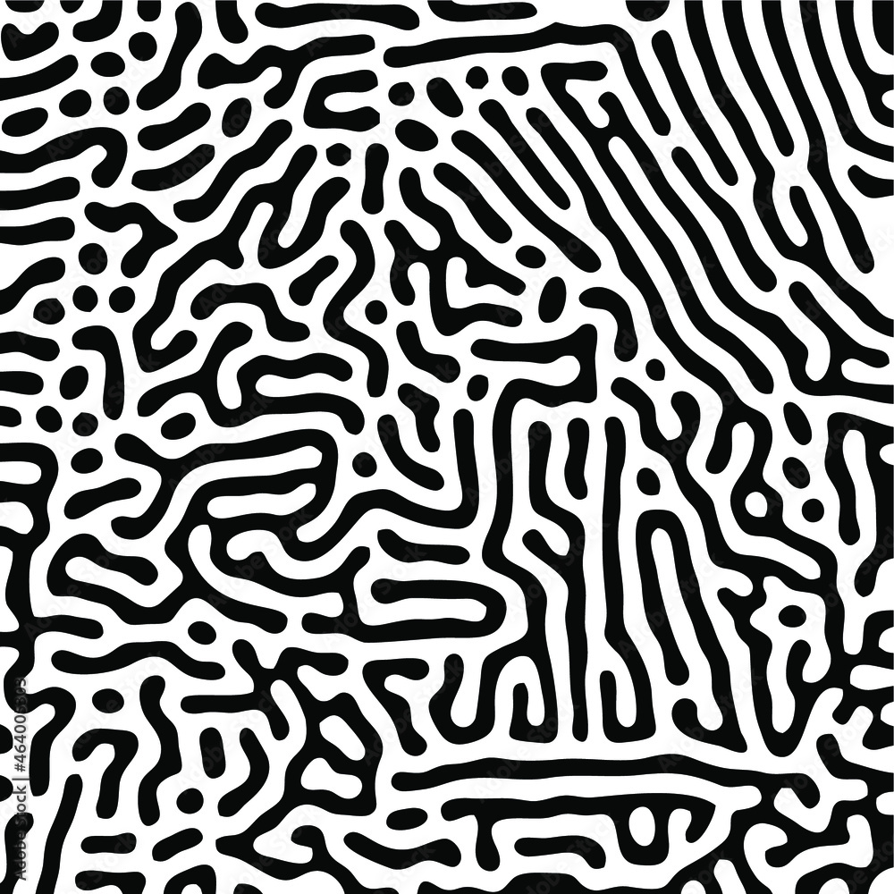 Turing Pattern Seamless Black Background Turing Pattern Seamless Black Background