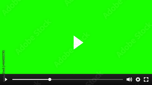 video multimedia player mockup template design for web green screen 