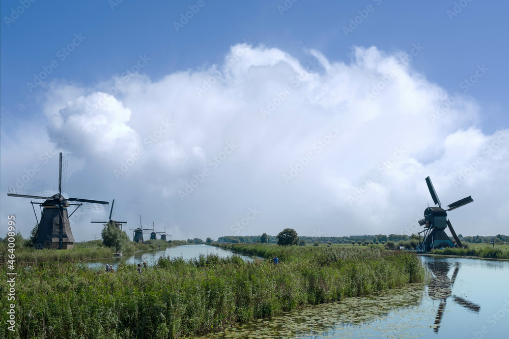 Windmills at Kinderdijk, Zuid-Holland province, The Netherlands