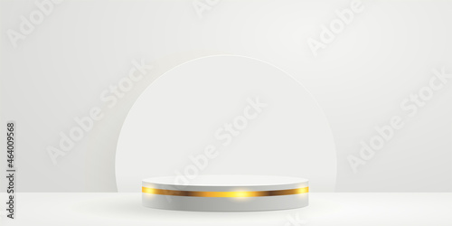 White circle stage background illustration