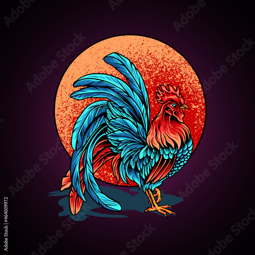 Beautiful Rooster Illustration