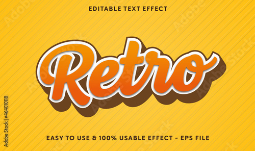 retro editable text effect template with abstract style use for business brand and company logo