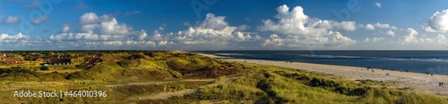 Wide dune of Blåvandshuk with beach view on the west coast of Jutland, by Esbjerg, Denmark. photo