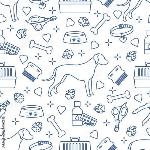 Vector Pattern Pet Vet Shelter Animal Dog tracks