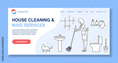 Vector Cleaning service Household Housekeeping