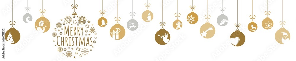 Obraz premium christmas greetings with snow flakes and baubles