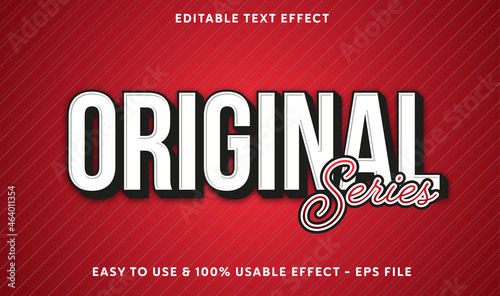original series editable text effect template with abstract style use for business brand and company logo