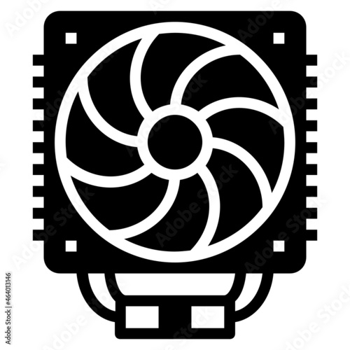 COOLING SYSTEM LINE COLOR ICON VECTOR