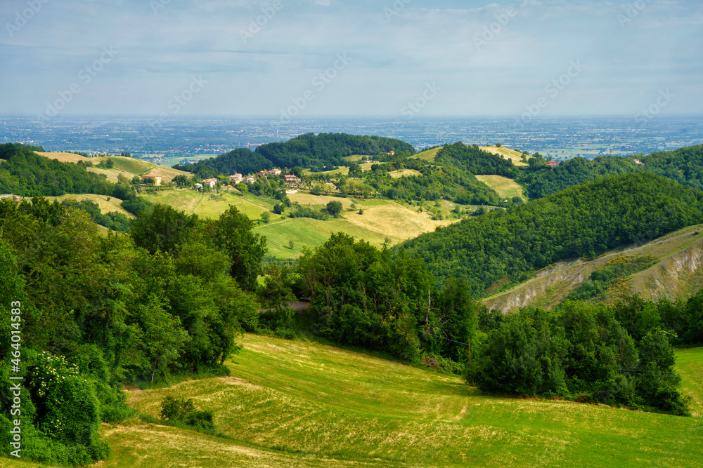 Obraz premium Rural landscape near San Polo and Canossa, Emilia-Romagna