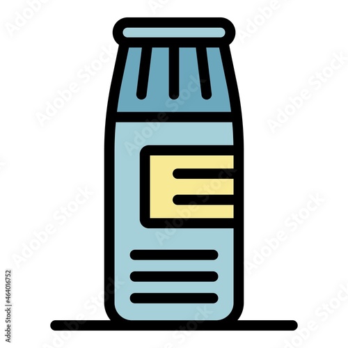 Bleach powder icon. Outline bleach powder vector icon color flat isolated