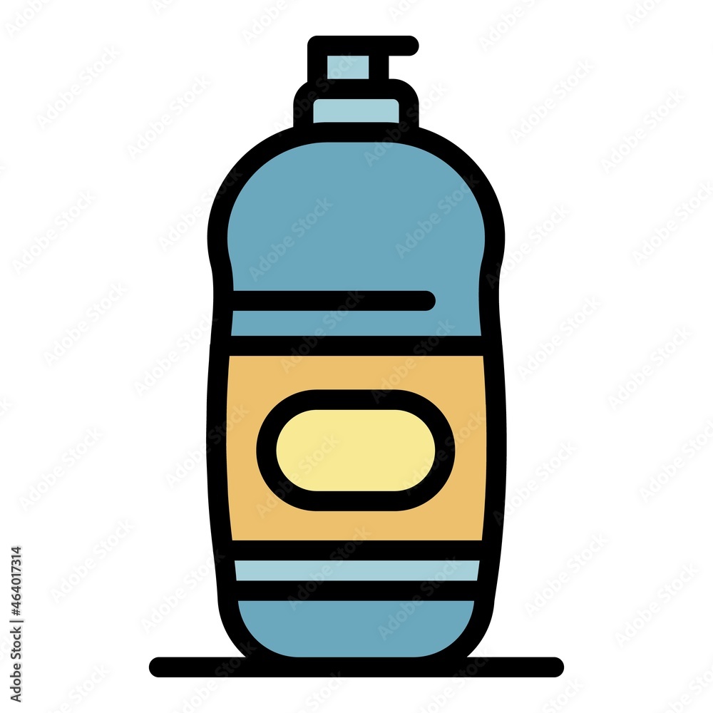 Bleach product icon. Outline bleach product vector icon color flat isolated Bleach product icon. Outline bleach product vector icon color flat isolated