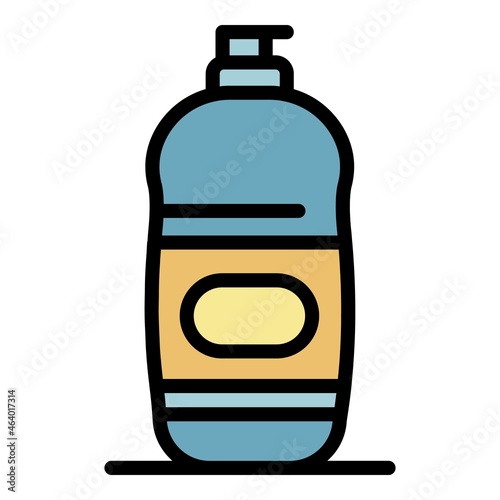 Bleach product icon. Outline bleach product vector icon color flat isolated