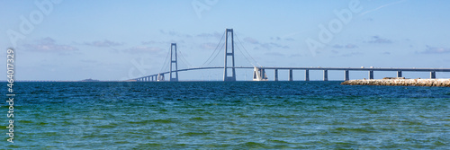 Panoramic view of the Great Belt Fixed Link  Storeb  ltsbroen 