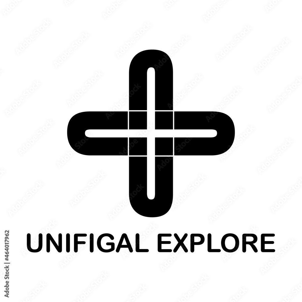 Obraz premium Black and white creative logo design.
