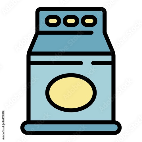 Domestic detergent package icon. Outline domestic detergent package vector icon color flat isolated