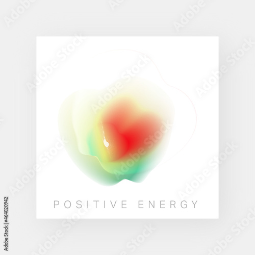 positive Vibrant abstract gradient blur shape