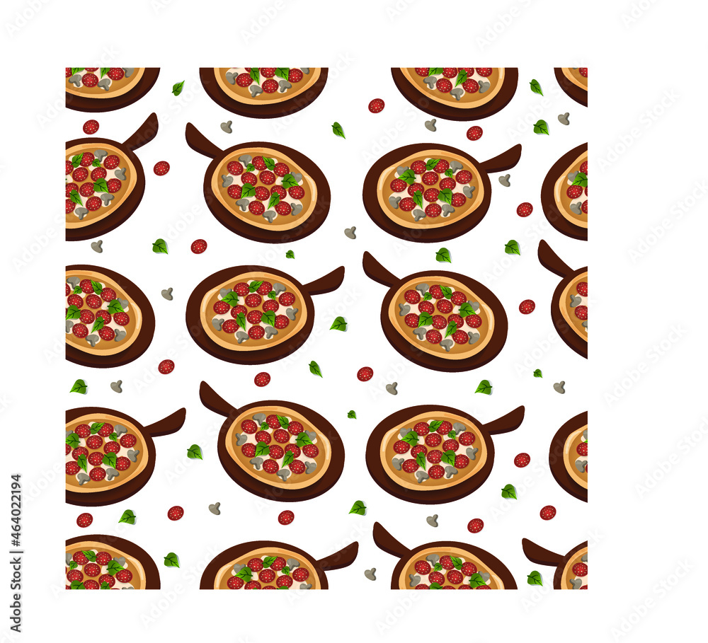 pizza seamless pattern