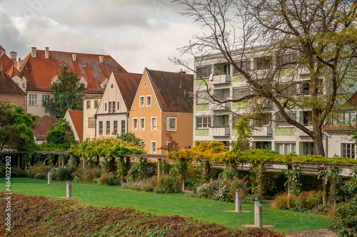 beautiful autumn sunny view of the city of ingolstadt