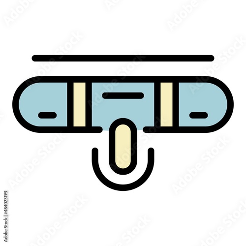 Normal credit score icon. Outline normal credit score vector icon color flat isolated