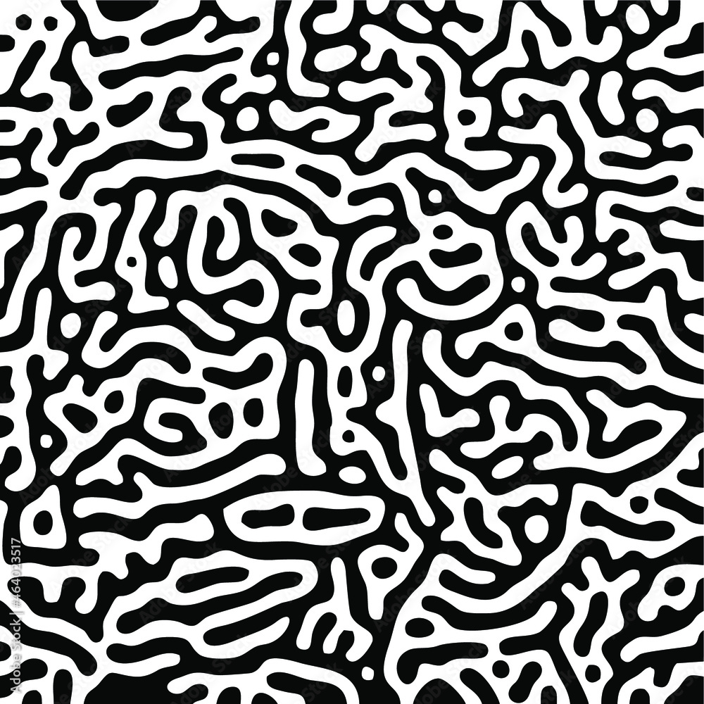 Turing Pattern Seamless Black Background Turing Pattern Seamless Black Background