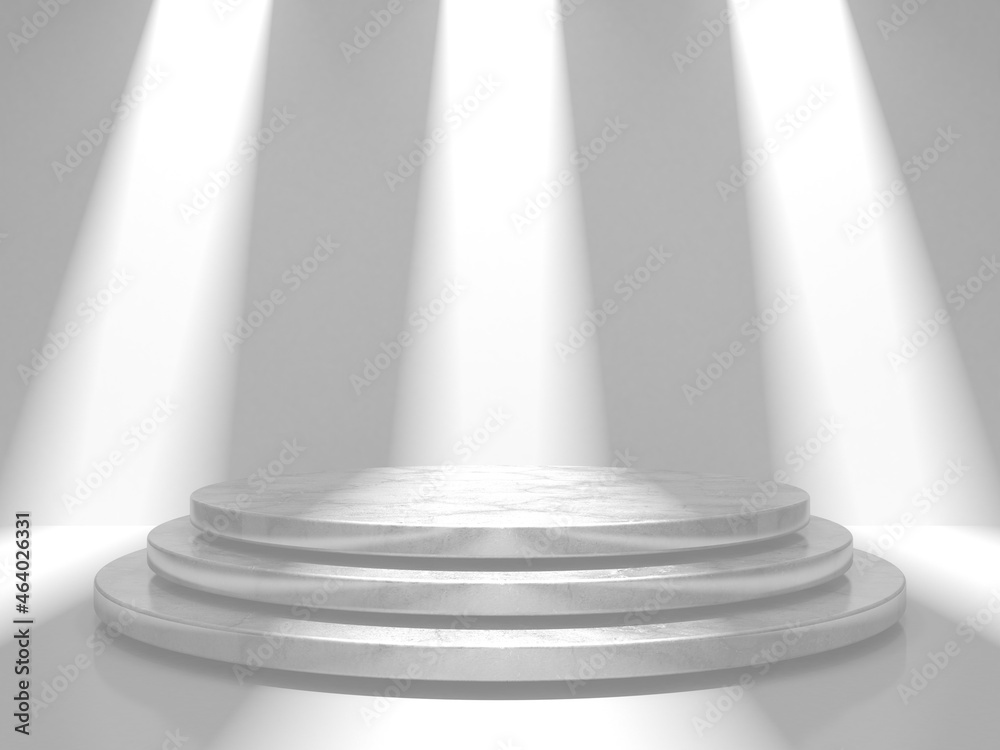 Fototapeta premium Abstract scene podium mockup. Award ceremony concept