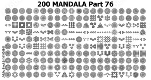 various mandala collections 200 Ethnic Mandala line pattern set Doodles freehand