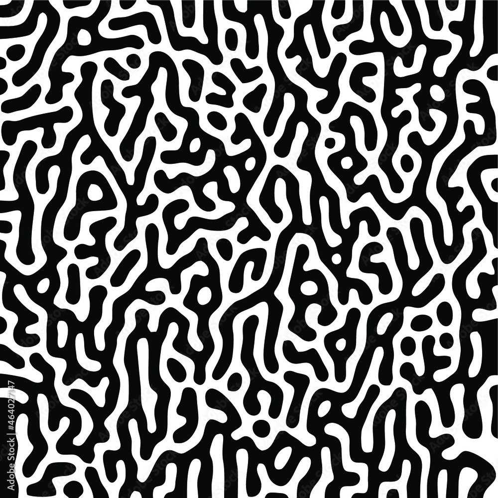 Turing Pattern Seamless Black Background