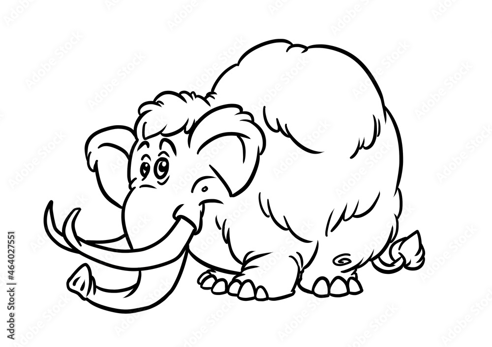 Mammoth ice age illustration cartoon coloring cartoon Mammoth ice age illustration cartoon coloring cartoon