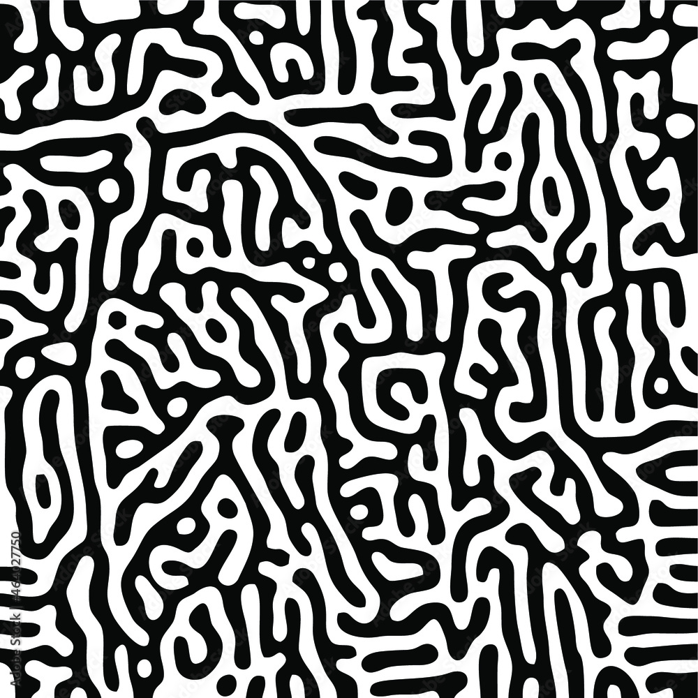 Turing Pattern Seamless Black Background Turing Pattern Seamless Black Background