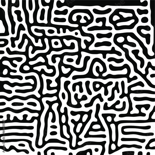 Turing Pattern Seamless Black Background