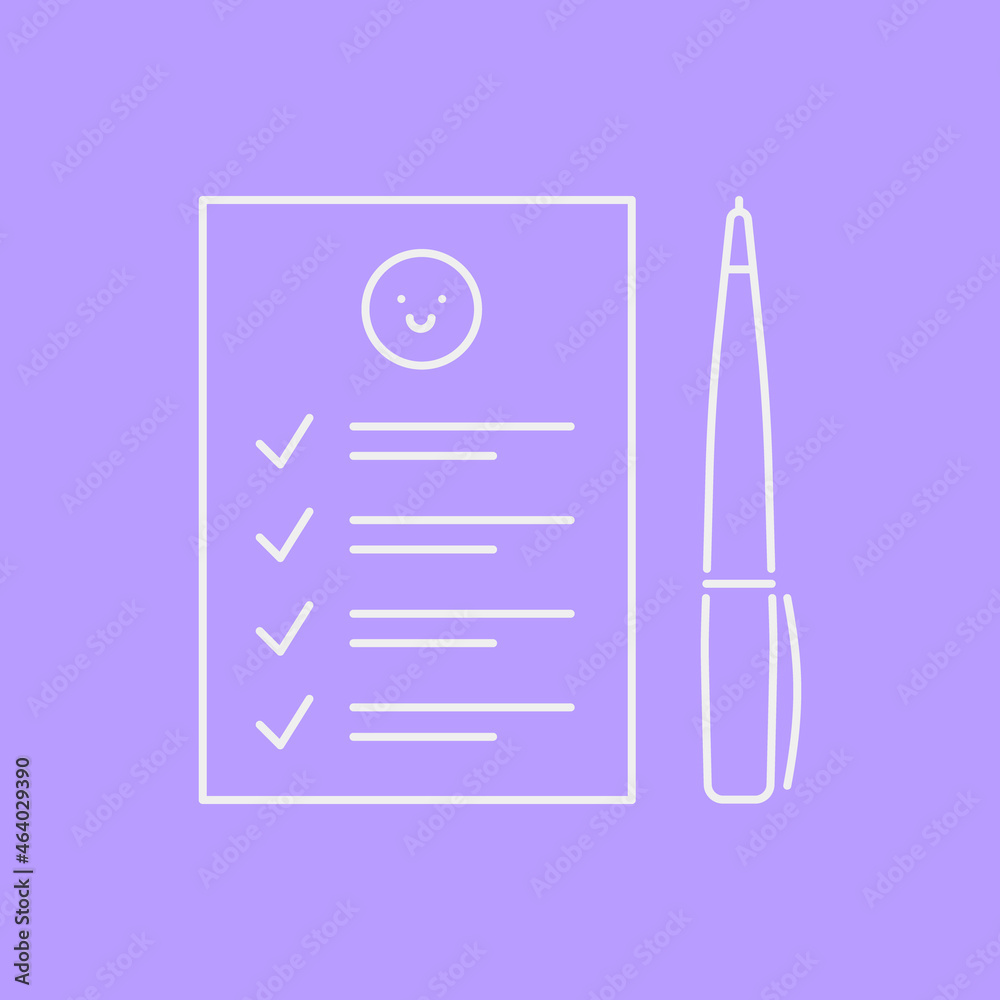 Psychologist's notebook or patient's diary line icon concept. Sketchpad with pen near it outline stroke element. Psychologist counseling. psychotherapy. Editable stroke vector illustration Psychologist's notebook or patient's diary line icon concept. Sketchpad with pen near it outline stroke element. Psychologist counseling. psychotherapy. Editable stroke vector illustration